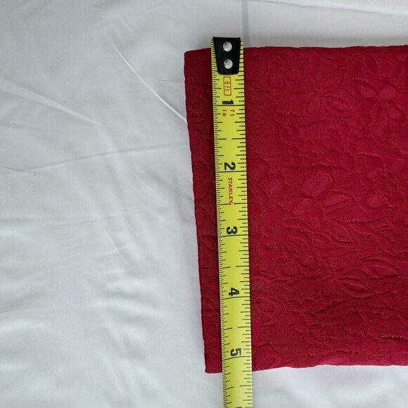 Chapter One Women’s Red Floral Damask Long Overcoat Size 10 - Picture 5 of 16